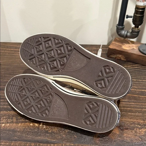 Converse Beige High-Top Sneakers 9.5 men - Picture 5 of 6